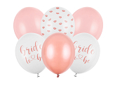 Balloons 30 cm, Bride to be, mix (1 pkt / 6 pc.)
