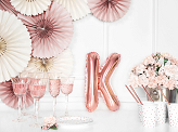 Foil Balloon Letter ''K'', 35cm, rose gold