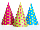 Party Hats Dots, mix, 16cm (1 pkt / 6 pc.)