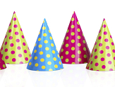 Party Hats Dots, mix, 16cm (1 pkt / 6 pc.)