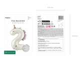 Foil balloon Number ''2'' Unicorn, 93cm, mix