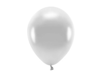 Eco Balloons 26cm metallic, silver (1 pkt / 10 pc.)