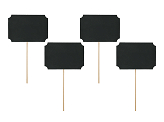 Cards on a stick, black, 11 x 8cm (1 pkt / 4 pc.)