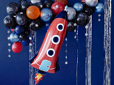 Foil balloon Rocket, 44x115cm, mix