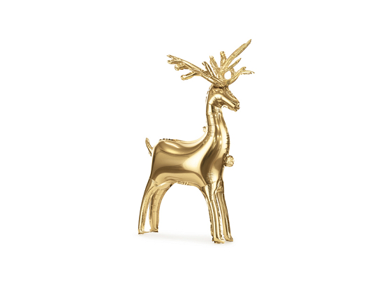 Standing foil balloon Reindeer, 83 x 52 cm, gold