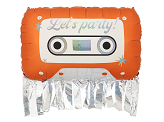 Foil balloon Cassette, 91x58 cm, orange