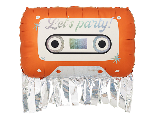 Foil balloon Cassette, 91x58 cm, orange