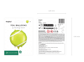 Foil Balloon Tennis Ball, 35x35 cm, mix