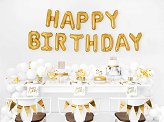 Foil Balloon Happy Birthday, 340x35cm, gold