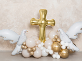 Foil balloon Cross, 103.5x74.5 cm, gold