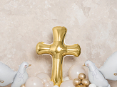 Foil balloon Cross, 103.5x74.5 cm, gold