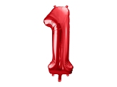 Foil Balloon Number ''1'', 86cm, red