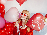 Foil balloon Heart, 45 cm, light pink