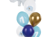 Balloons 30 cm, One year, Pastel Light Blue (1 pkt / 50 pc.)