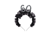 Headband ''60'' with ruffles and pearls