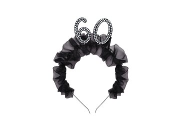 Headband ''60'' with ruffles and pearls