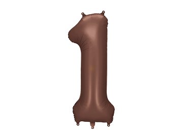 Foil Balloon Number ''1'', 86 cm, mocha