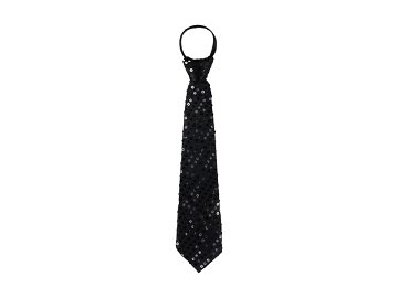 Sequin tie, 8x36 cm, black