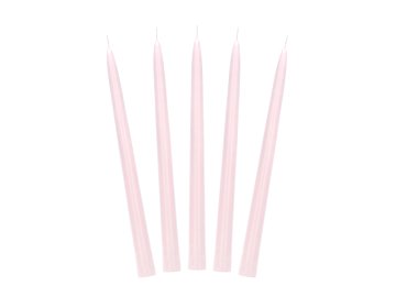 Taper candles, matt, light pink, 24cm (1 pkt / 10 pc.)