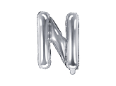 Foil Balloon Letter ''N'', 35cm, silver