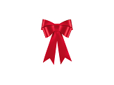 Decorative paper bow DIY, 24x35 cm, red