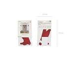 Decorative paper bow DIY, 24x35 cm, red