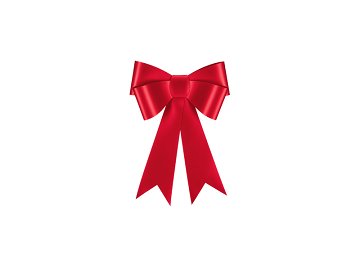 Decorative paper bow DIY, 24x35 cm, red