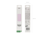Plastic straws, 23 cm, violet (1 pkt / 12 pc.)