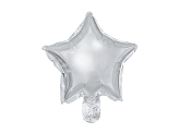 Foil balloons Stars, 25cm, silver (1 pkt / 25 pc.)