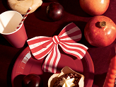 Striped Bow Napkins, 16x13 cm, mix (1 pkt / 12 pc.)