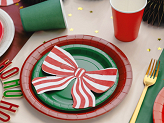Striped Bow Napkins, 16x13 cm, mix (1 pkt / 12 pc.)