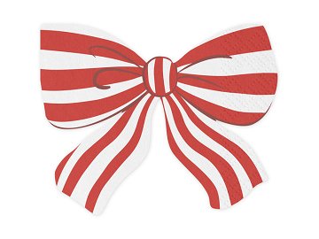 Striped Bow Napkins, 16x13 cm, mix (1 pkt / 12 pc.)