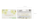 Decorative Rosettes, Light Cream, 20-30cm (1 pkt / 3 pc.)