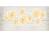 Decorative Rosettes, Light Cream, 20-30cm (1 pkt / 3 pc.)