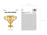 Foil balloon Cup, 64x61cm, gold