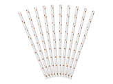 Paper Straws, light rose gold, 19.5cm (1 pkt / 10 pc.)