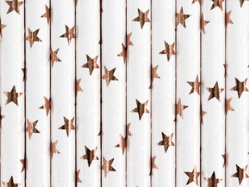 Paper Straws, light rose gold, 19.5cm (1 pkt / 10 pc.)