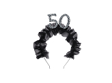 Headband ''50'' with ruffles and pearls