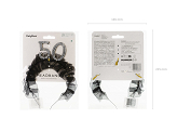 Headband ''50'' with ruffles and pearls