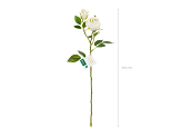 Artificial flower - Rose with two buds, 55 cm, light cream