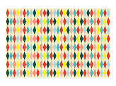 Paper tablecloth Diamonds, mix, 180 x 120 cm