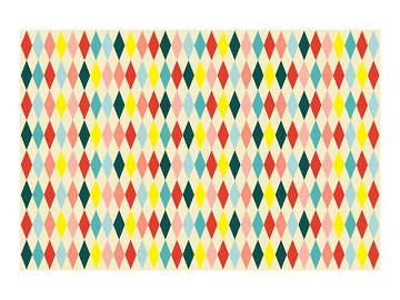 Paper tablecloth Diamonds, mix, 180 x 120 cm