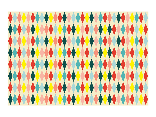 Paper tablecloth Diamonds, mix, 180 x 120 cm