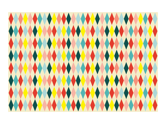 Paper tablecloth Diamonds, mix, 180 x 120 cm