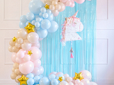 Party curtain, light sky-blue, 100x200cm