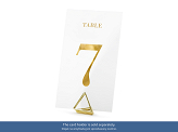 Tranparent table numbers, gold, 7x12cm (1 pkt / 20 pc.)