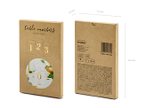 Tranparent table numbers, gold, 7x12cm (1 pkt / 20 pc.)
