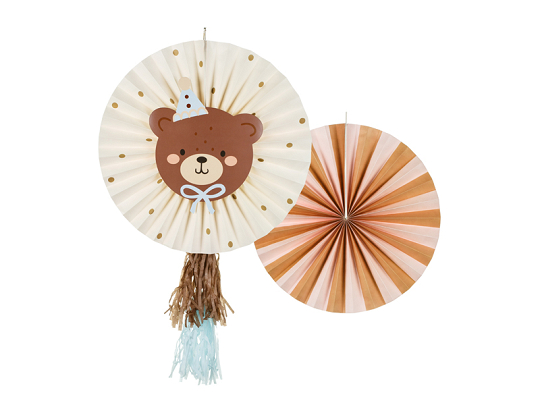 Decorative Rosettes Bear, set, 30-35 cm (1 pkt / 2 pc.)