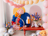 Number Frame '6' for Latex Balloons, 126cm, Silver