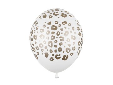 Balloons 30 cm, Spots, Pastel Pure White (1 pkt / 50 pc.)